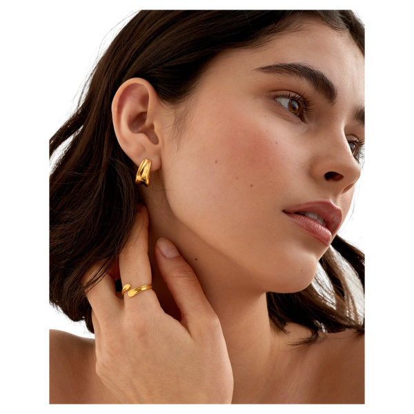 Katie Loxton Molten Luxe Waterproof Hoop Earrings