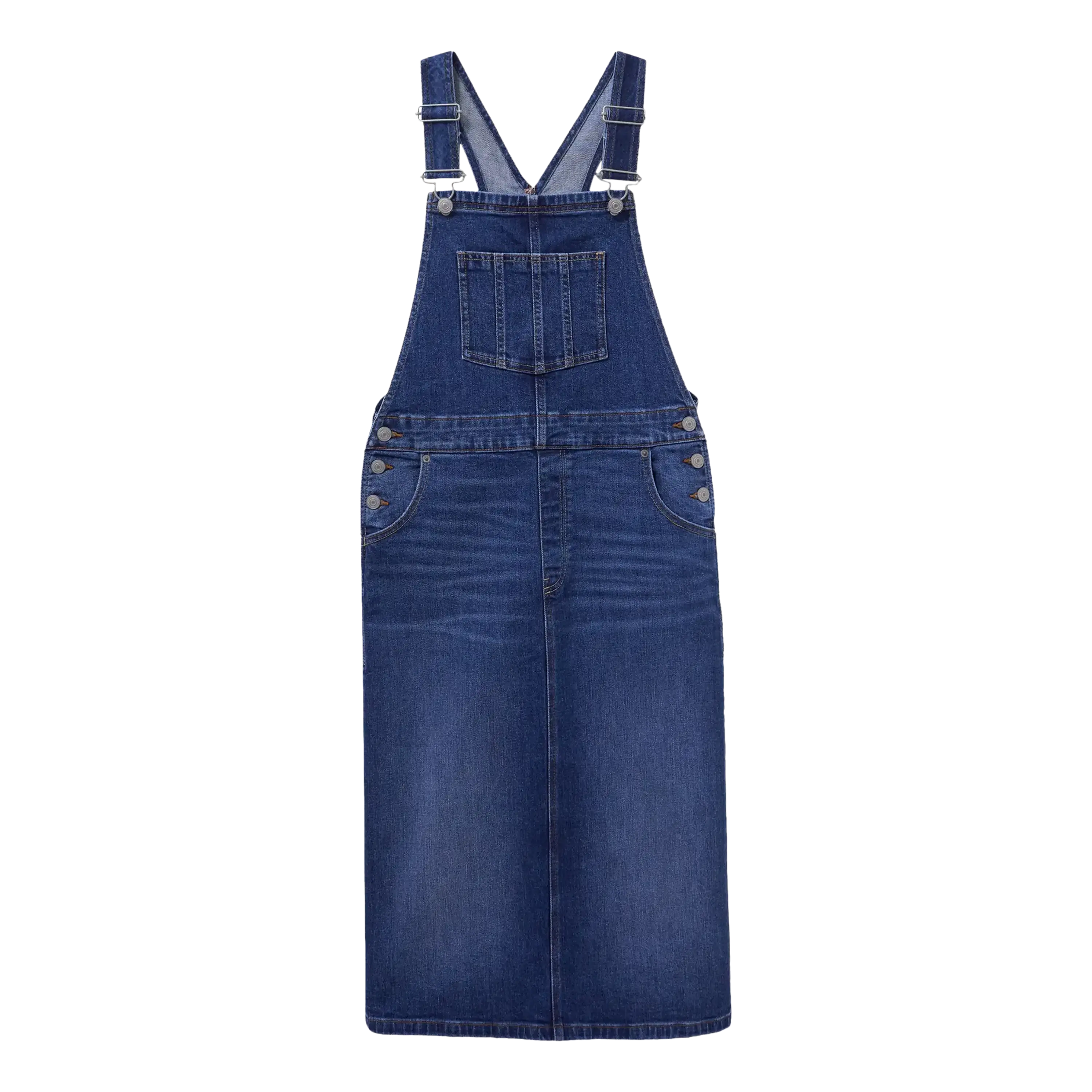 Denim dungaree 2025 dress with tights