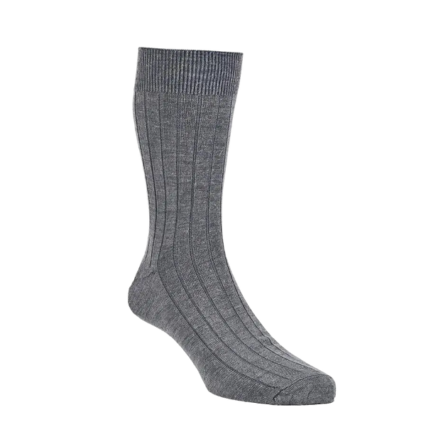 HJ Hall HJ160/2 Executive Socks for Men in Mid Grey