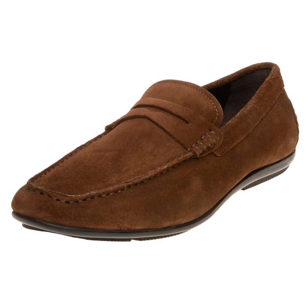 John White Monaco Suede Penny Driver Moccasin Loafer Shoe