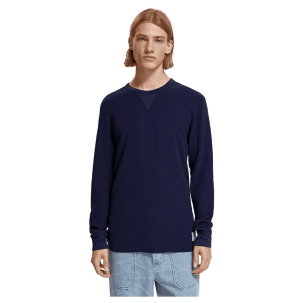 Scotch & Soda Waffle Long Sleeve T-Shirt