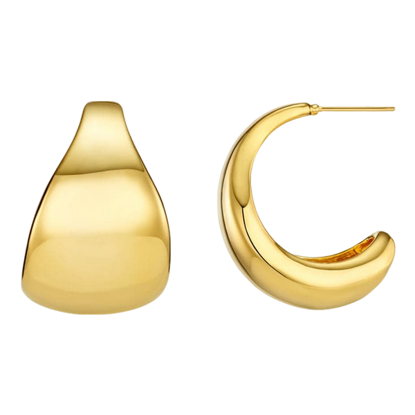 Orelia Jewellery Statement Taper Metal Hoop Earrings