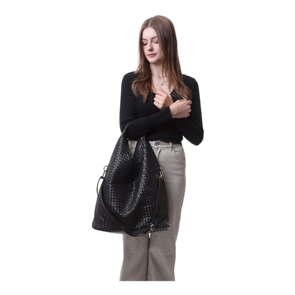 Kris-Ana Metallic Hobo Bag