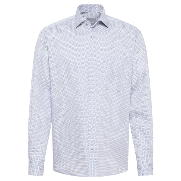 Eterna Comfort Fit Print Long Sleeve Formal Shirt