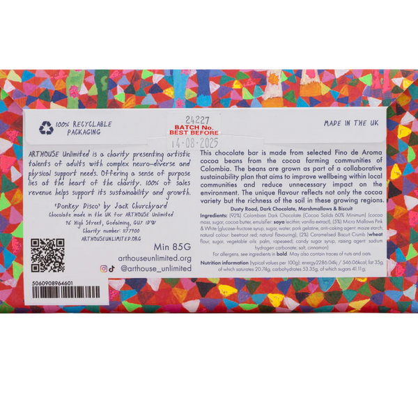 Arthouse Unlimited Dusty Road Silky Dark Chocolate Bar