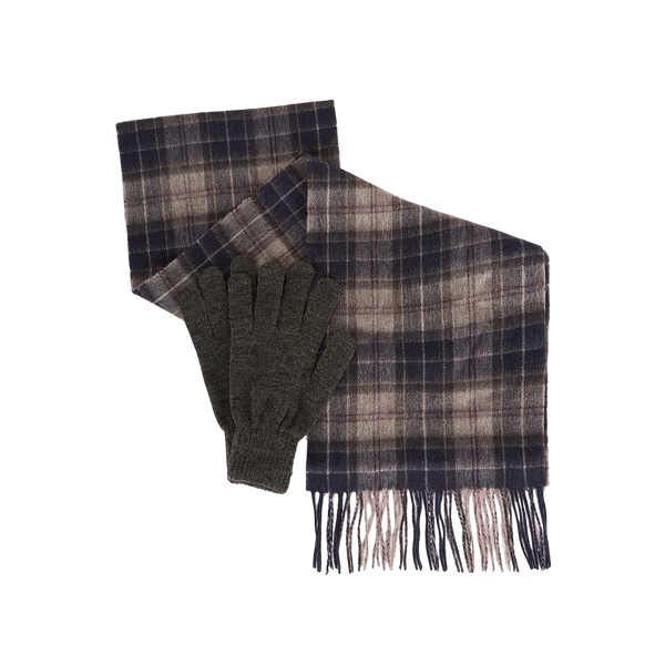 Barbour Tartan Scarf & Glove Gift Set