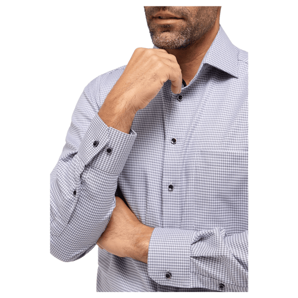 Eterna Long Sleeve Print Formal Shirt
