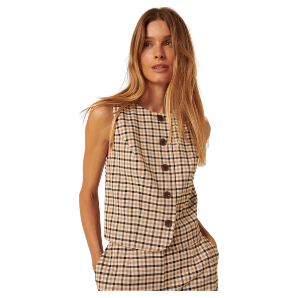 Nobody's Child Jackie Gingham Check Waistcoat