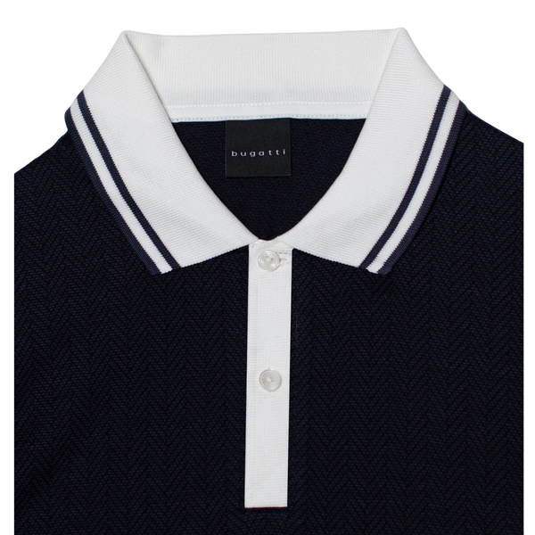 Bugatti Herringbone Knit Polo