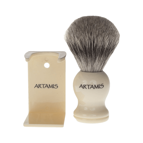 Artamis Mens Pure Badger Shaving Brush in Ivory