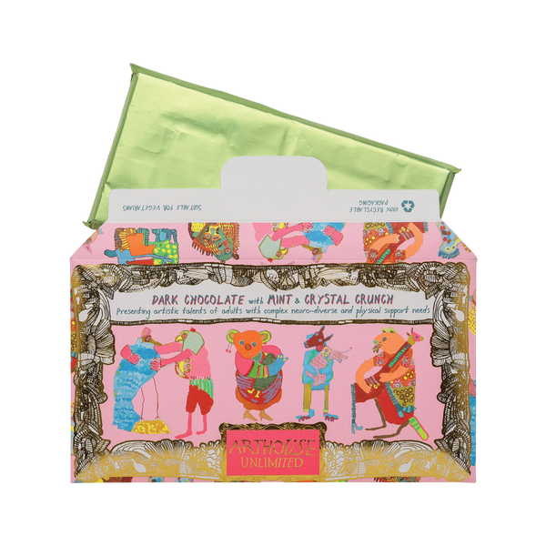 Arthouse Unlimited Hugging Animals Dark Chocolate Bar