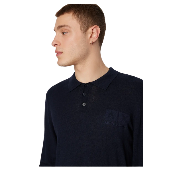 Armani Exchange Long Sleeve Polo Shirt