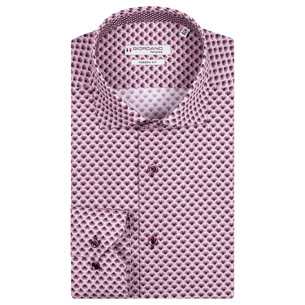 Giordano Graphic Rainbow Print Long Sleeve Shirt for Men
