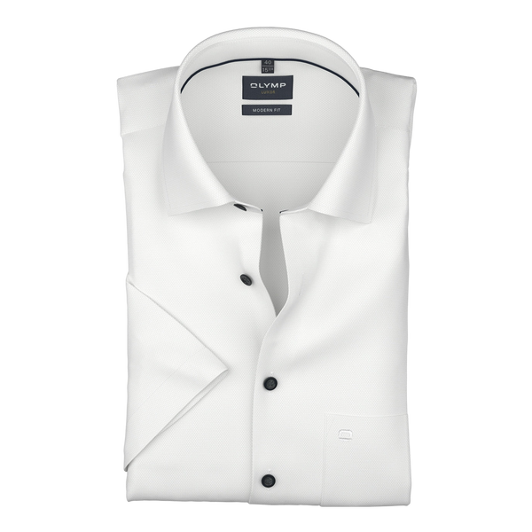 Olymp Short Sleeve Textured Shirt