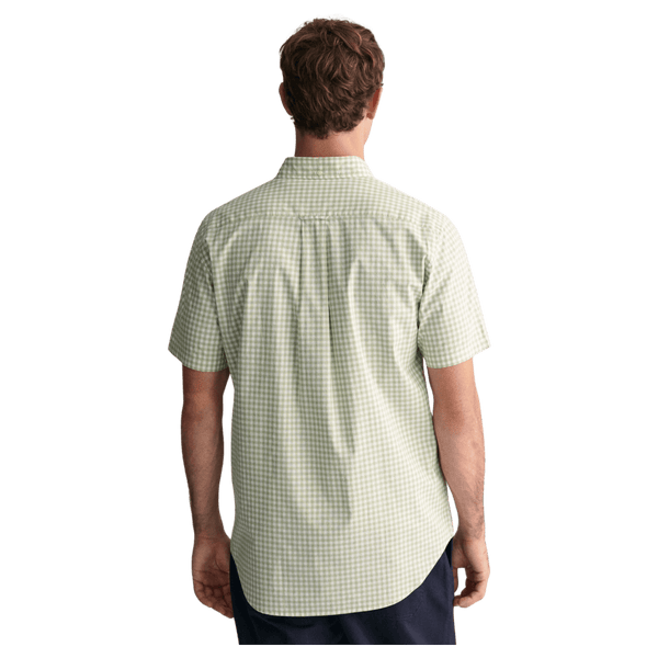 GANT Regular Fit Poplin Gingham Short Sleeve Shirt