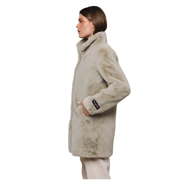 Rino & Pelle Nonna Single Breasted Faux Fur Coat for Women
