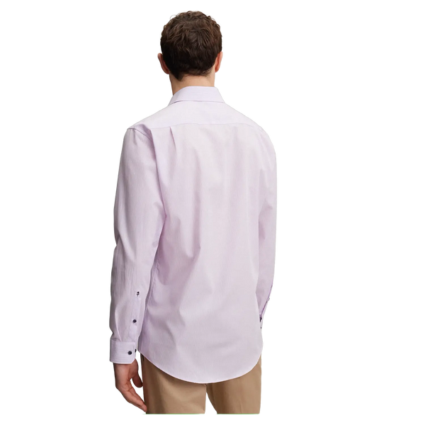 Seidensticker Long Sleeve Regular Fit Stripe Shirt With Trim