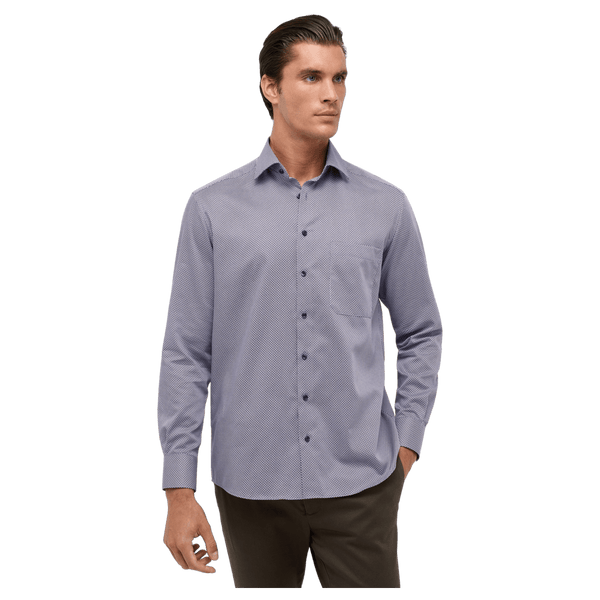 Eterna Comfort Fit Print Long Sleeve Formal Shirt for Men