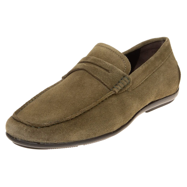 John White Monaco Suede Penny Driver Moccasin Loafer Shoe