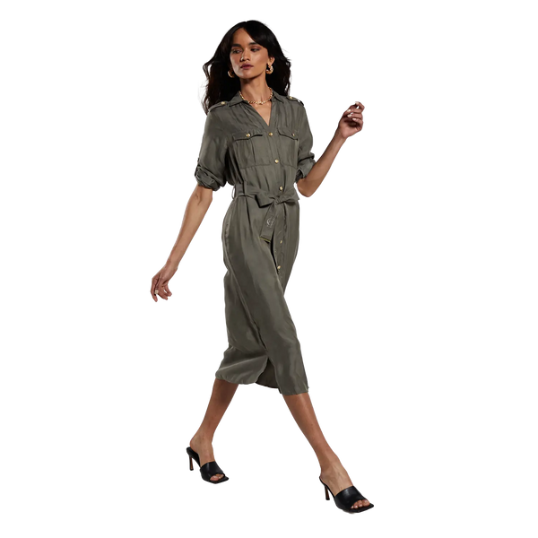 Holland Cooper Military Midi Dress for Women