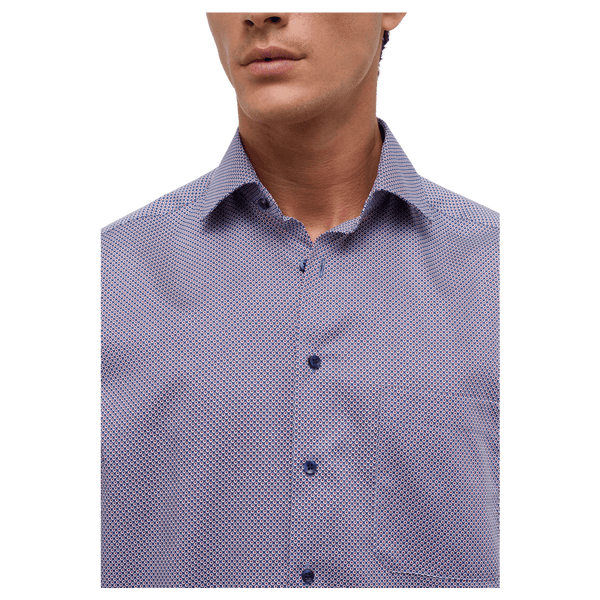 Eterna Comfort Fit Print Long Sleeve Formal Shirt