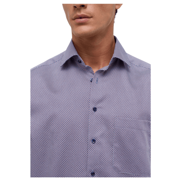 Eterna Comfort Fit Print Long Sleeve Formal Shirt for Men