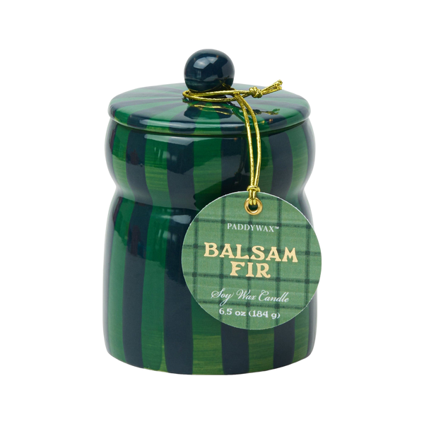 Paddywax Cabana 6.5oz Striped Candle