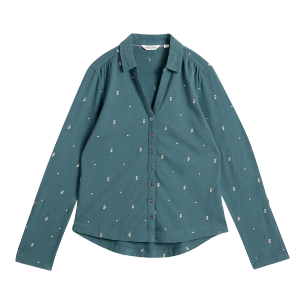 White Stuff Annie Embroided Jersey Shirt