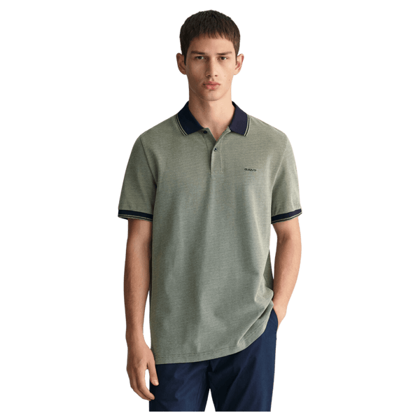 GANT Oxford Short Sleeve Pique Polo Shirt for Men