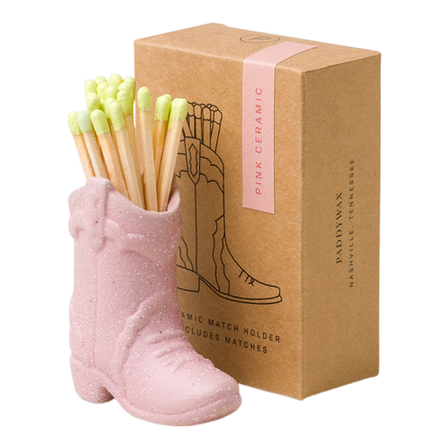 Designworks Ink Nashville Ceramic Cowboy Boot Match Holder