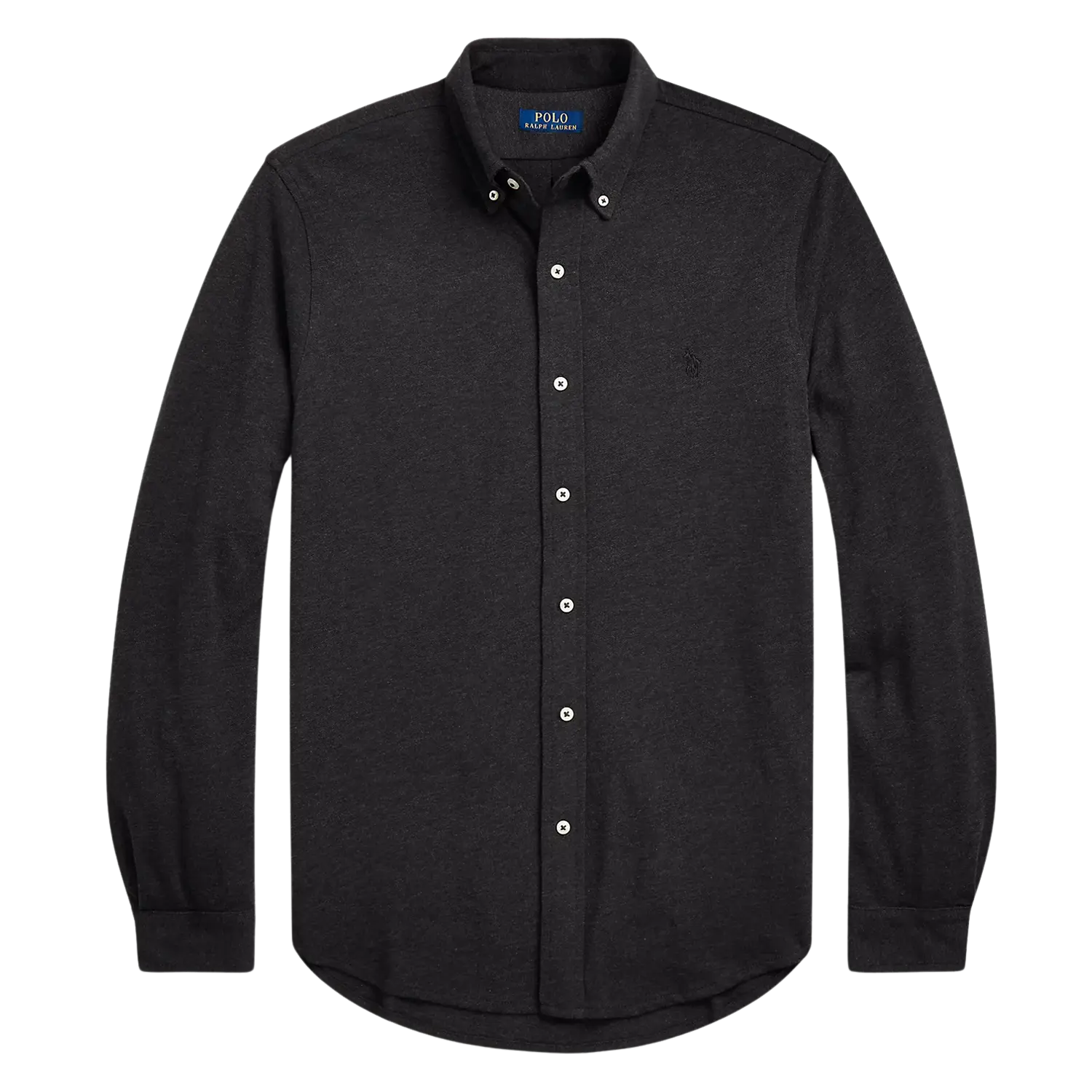 Mens black shop polo dress shirt