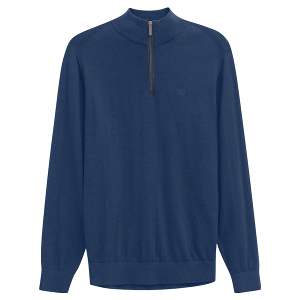 Bugatti 1/4 Zip Jumper With Trim