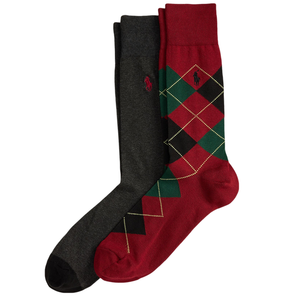 Polo Ralph Lauren Argyle Ankle Socks Two Pack