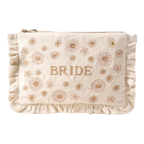 Elizabeth Scarlett Daisy Dream Bride Velvet Frill Pouch