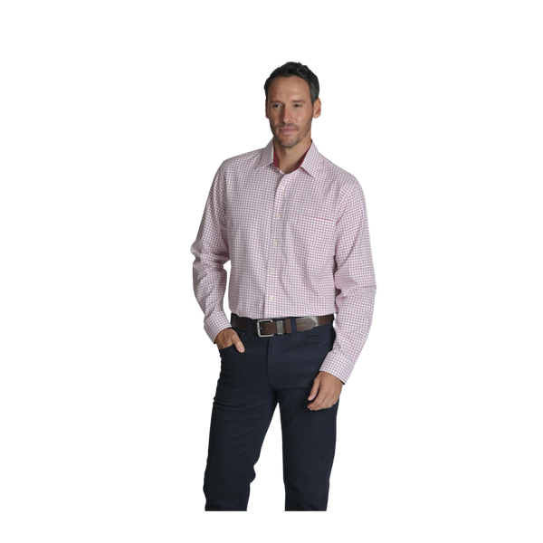 Schoffel Cambridge Classic Shirt for Men in Deep Red