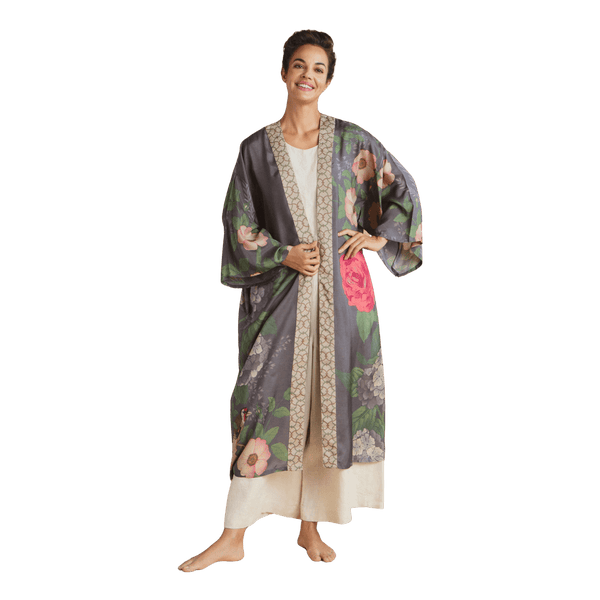 Powder Hedgerow Kimono Gown for Women