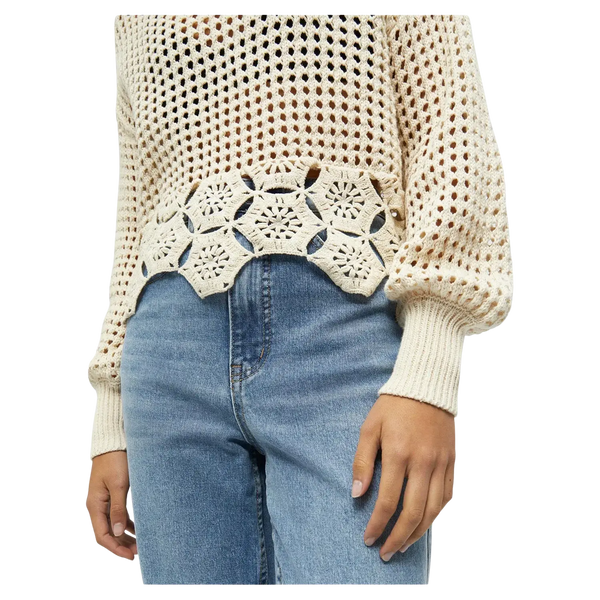 Object Carome Long Sleeve Crocheted Jumper for Women