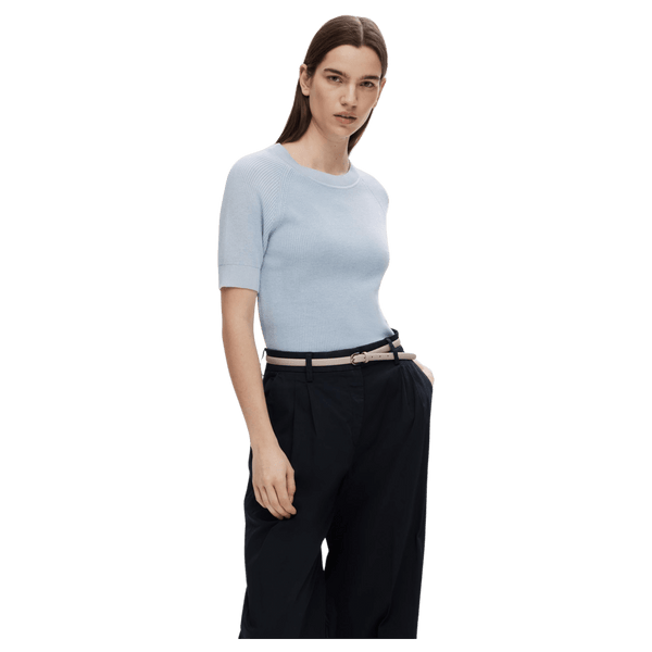 Selected Femme Elinna Short Sleeve Knitted Top for Women