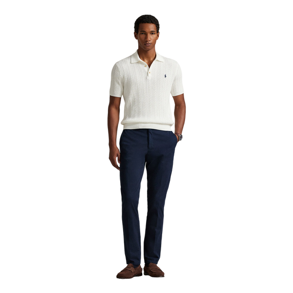 Polo Ralph Lauren Cable Knit Cotton Short Sleeve Polo