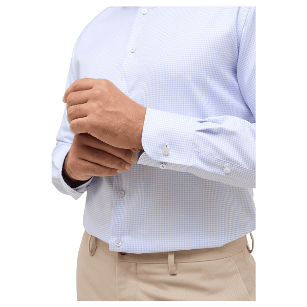 Eterna Houndstooth Formal Long Sleeve Shirt for Men