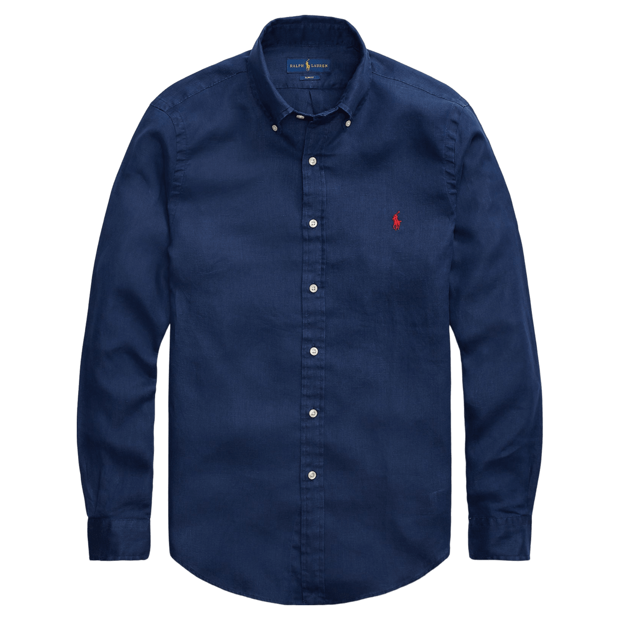 Linen polo long sleeve sales