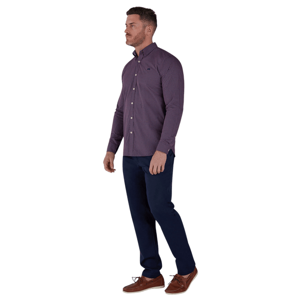 Raging Bull Dash Geometric Print Long Sleeve Shirt for Men