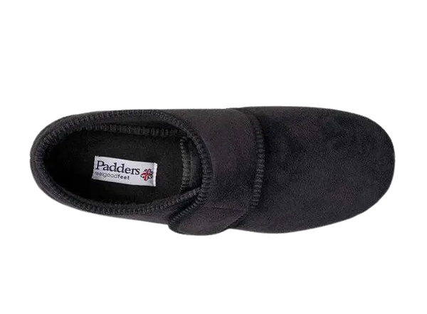 Padders Charles Slippers for Men in Black