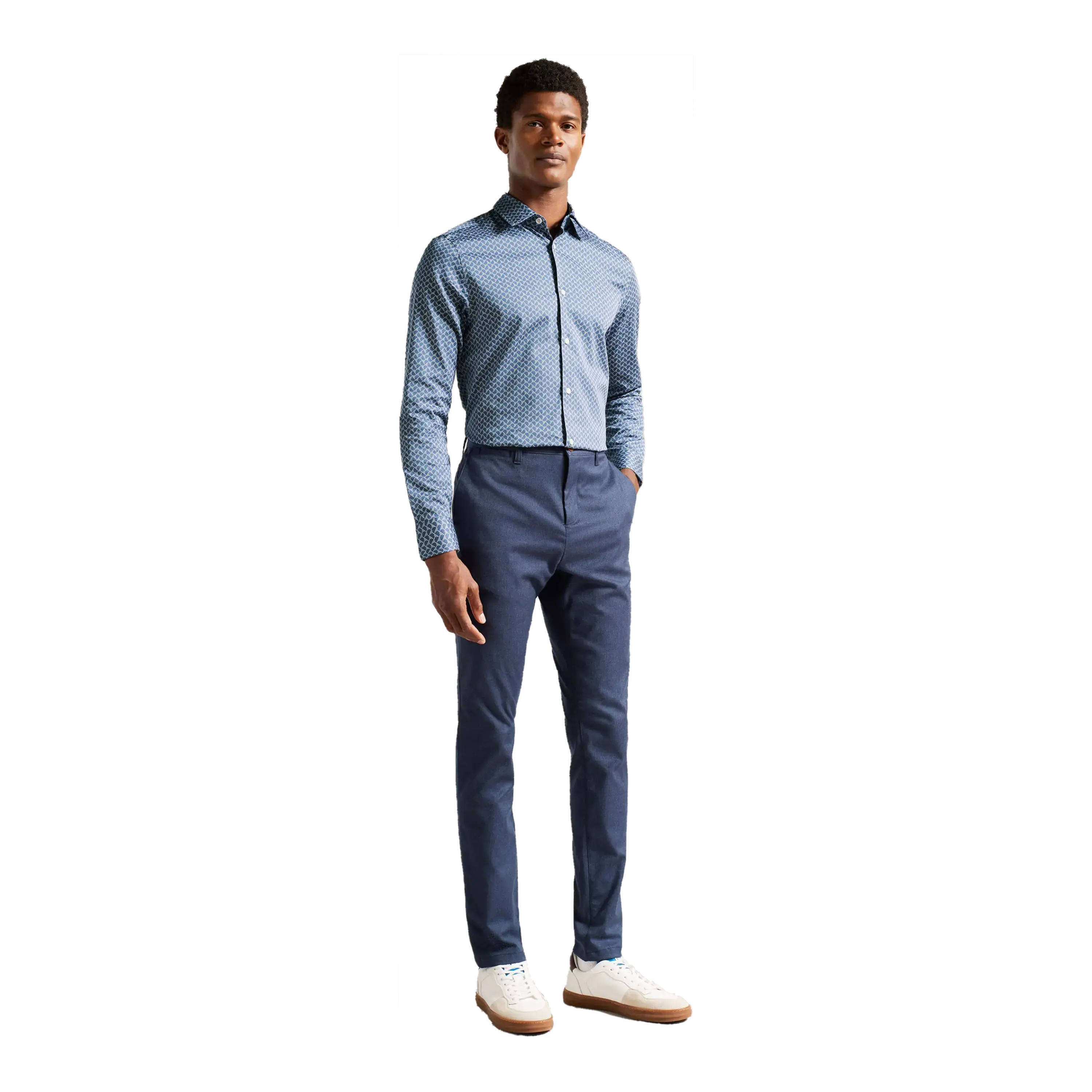 Denim shirt grey sales chinos