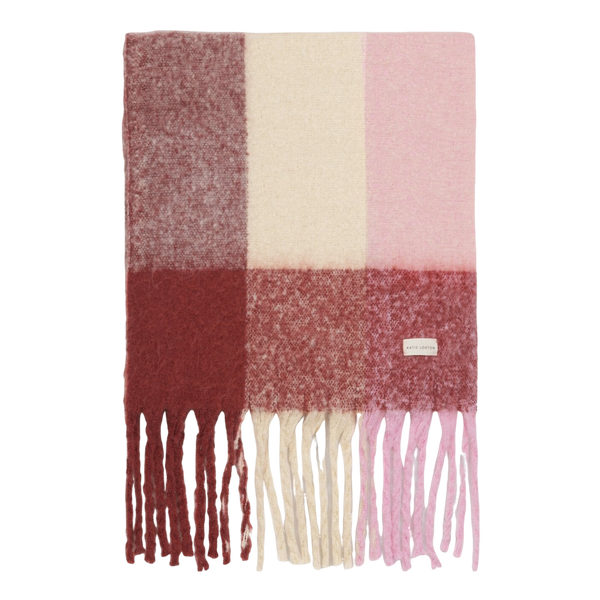 Katie Loxton Recycled Checked Tassel Scarf