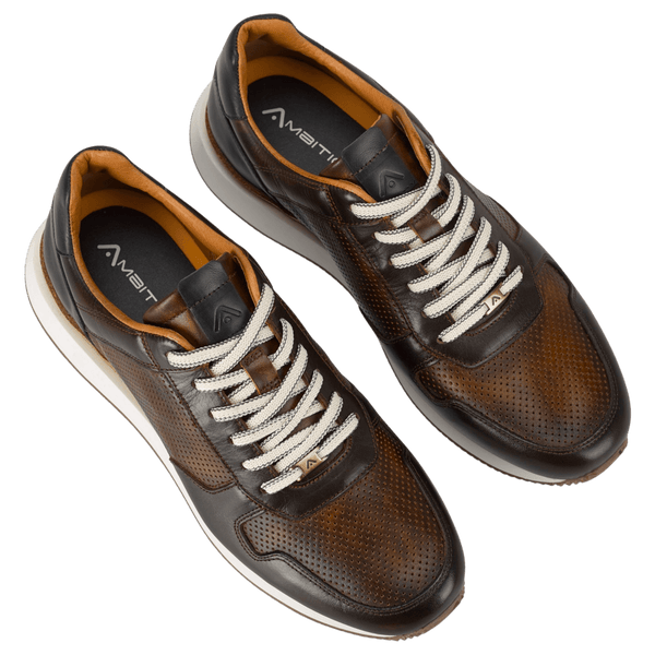 Ambitious Magma Leather Trainers for Men