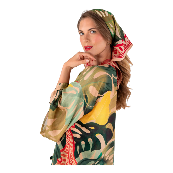 Powder Silk Square Scarf