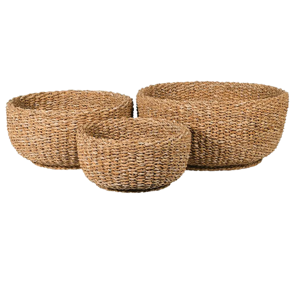 Coach House Set Of 3 Round Woven Baskets