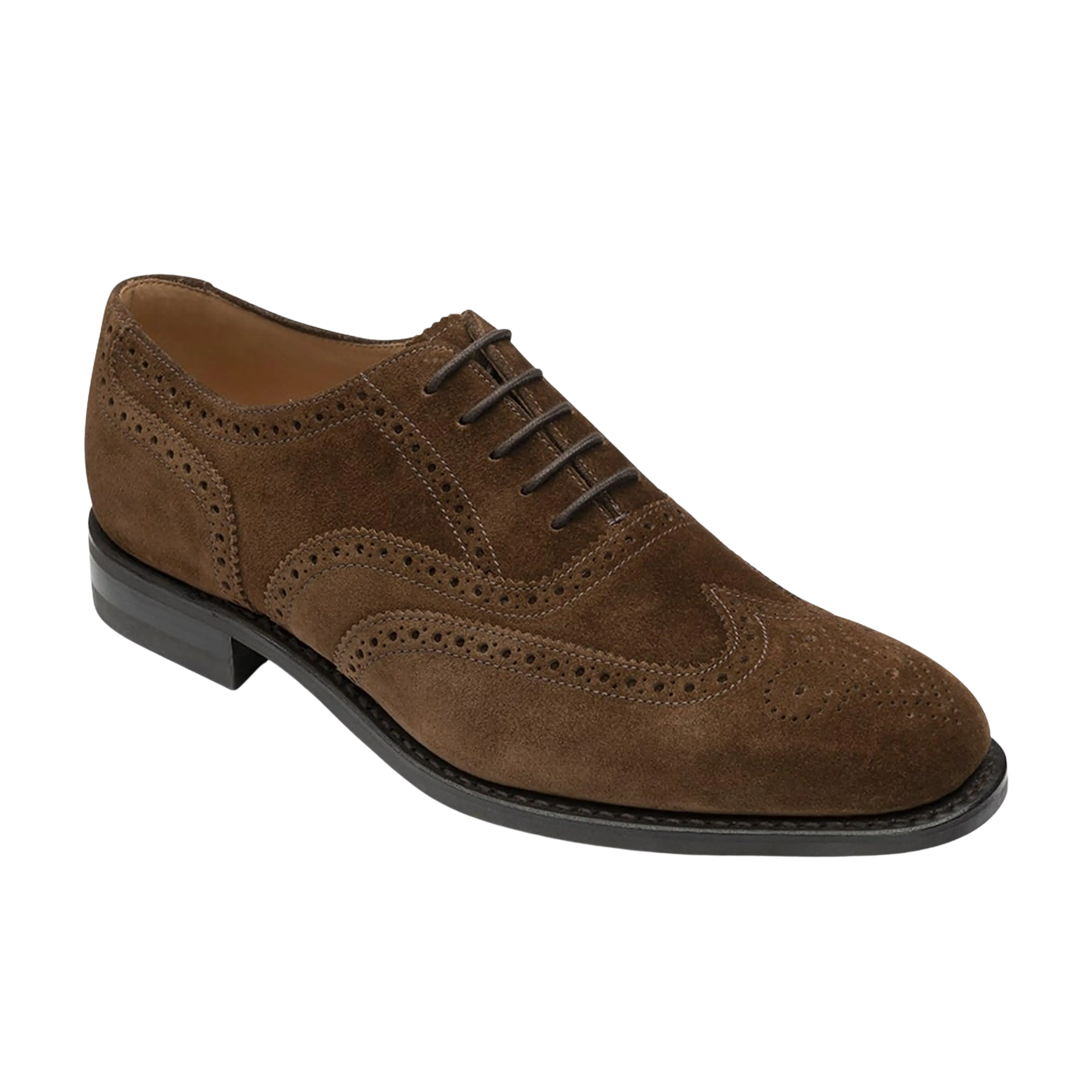 Loake mens tan 2025 calf foley brogue shoes