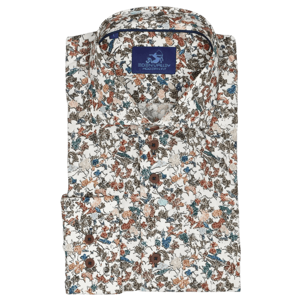 Eden Valley Leaf Print Long Sleeve Shirt for Men